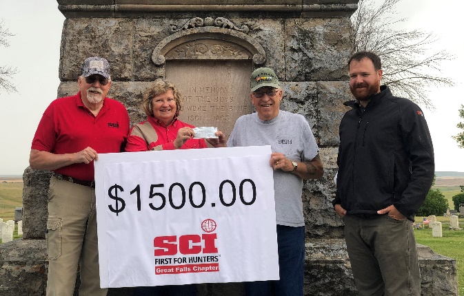 Great Falls Chapter SCI and Scheels Raise Money for New Flags at Highland Cemetery